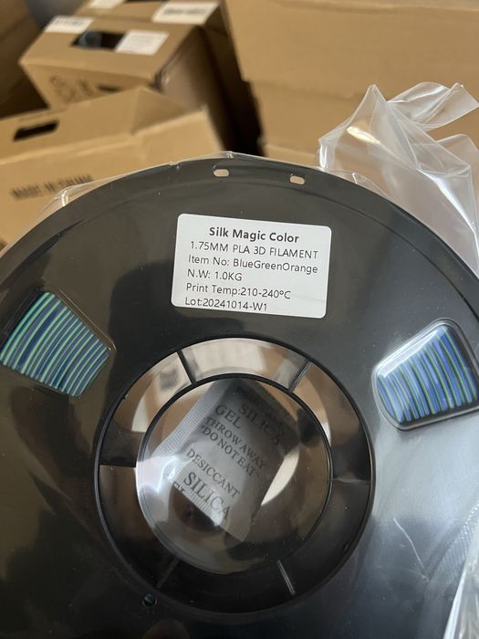 Філамент PLA Silk (2-х кольорові, 3-х кольорові)