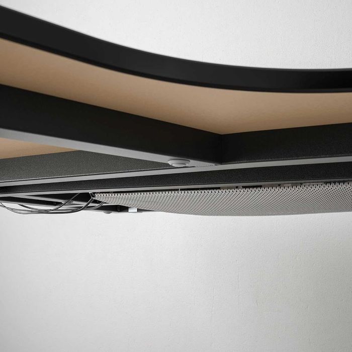 Mesa de canto esquerda IKEA BEKANT 160x110 cm - PRETO