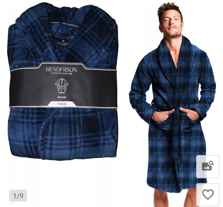 Komfortowy luksusowy szlafrok męski Henderson