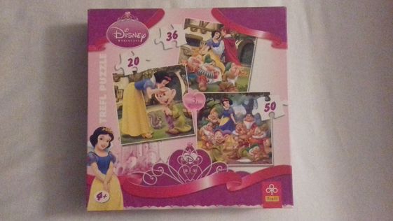 Puzzle Królewna Śnieżka i siedmiu krasnoludków 3 w 1