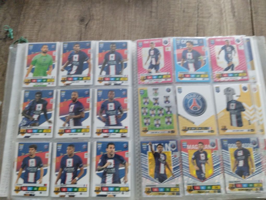 Karty piłkarskie cały zespół Paris Saint Germain