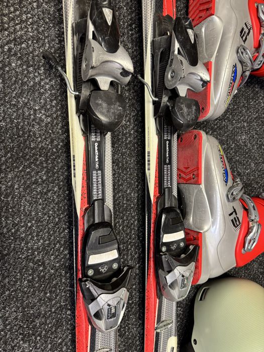 Zestaw Nart Junior  Elan 140cm + Buty Salomon 25cm + Kask Marker