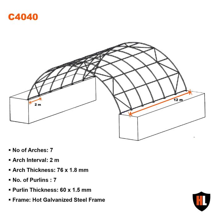 Hala kontenerowa 12x12m