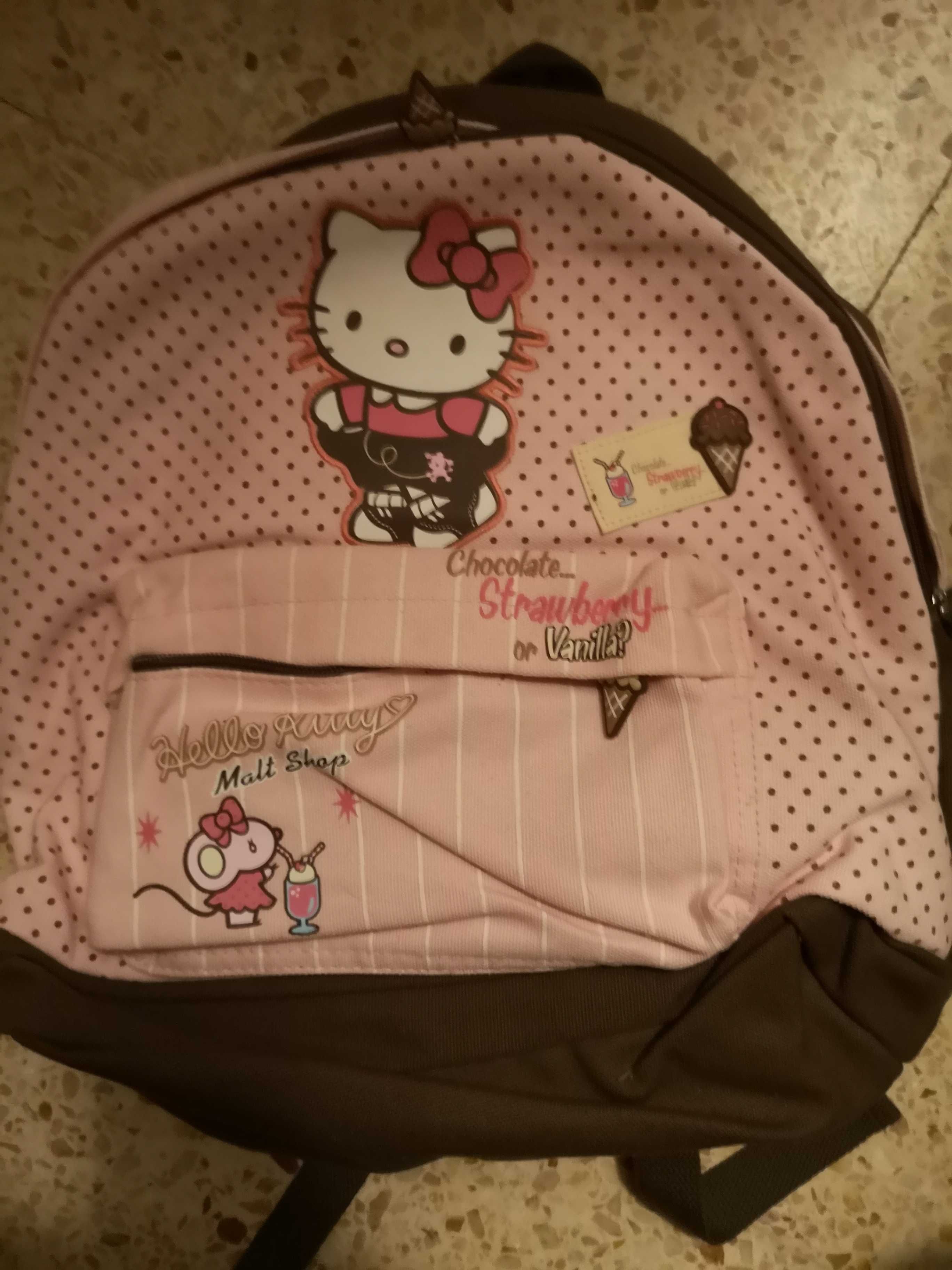 NOVO - Mochila + Lancheira / NOVO - Mochila + Estojo da Hello Kitty