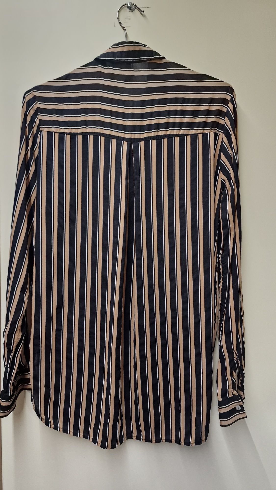 Koszula damska Stradivarius paski casual elegancka kieszenie 38 M
