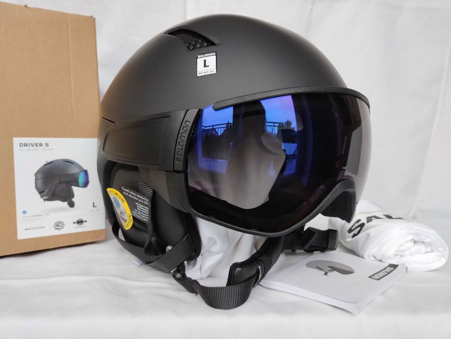 Kask narciarski Salomon Driver S All Black Silver L 59-62cm