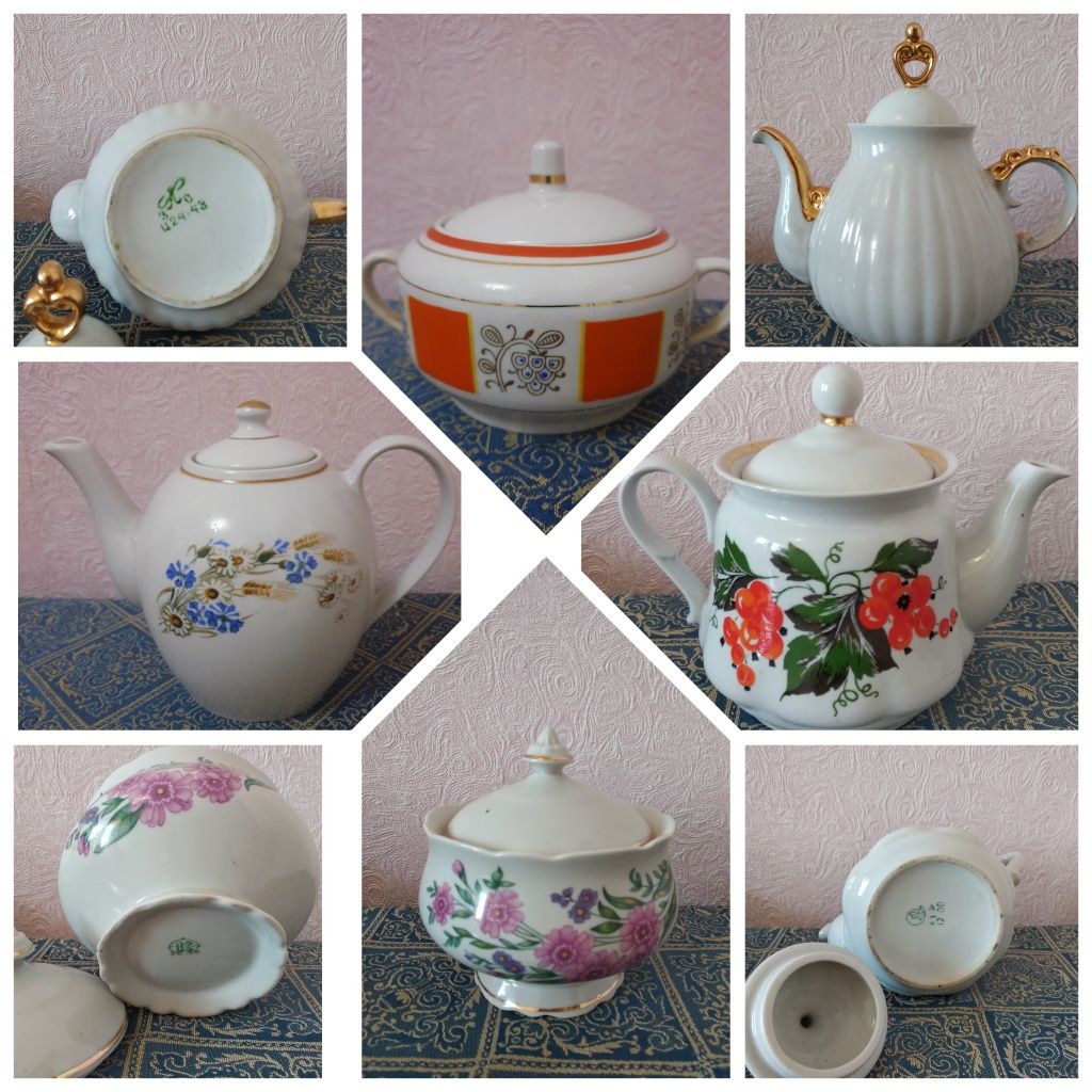 Продам винтажные сахарницы, чайники, молочники