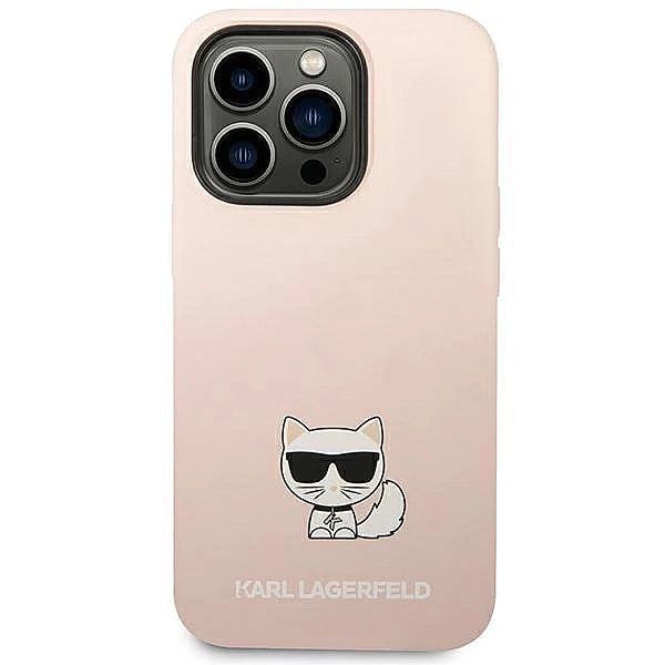 Etui Karl Lagerfeld Silicone Choupette Body na iPhone 14 Pro - jasnoró