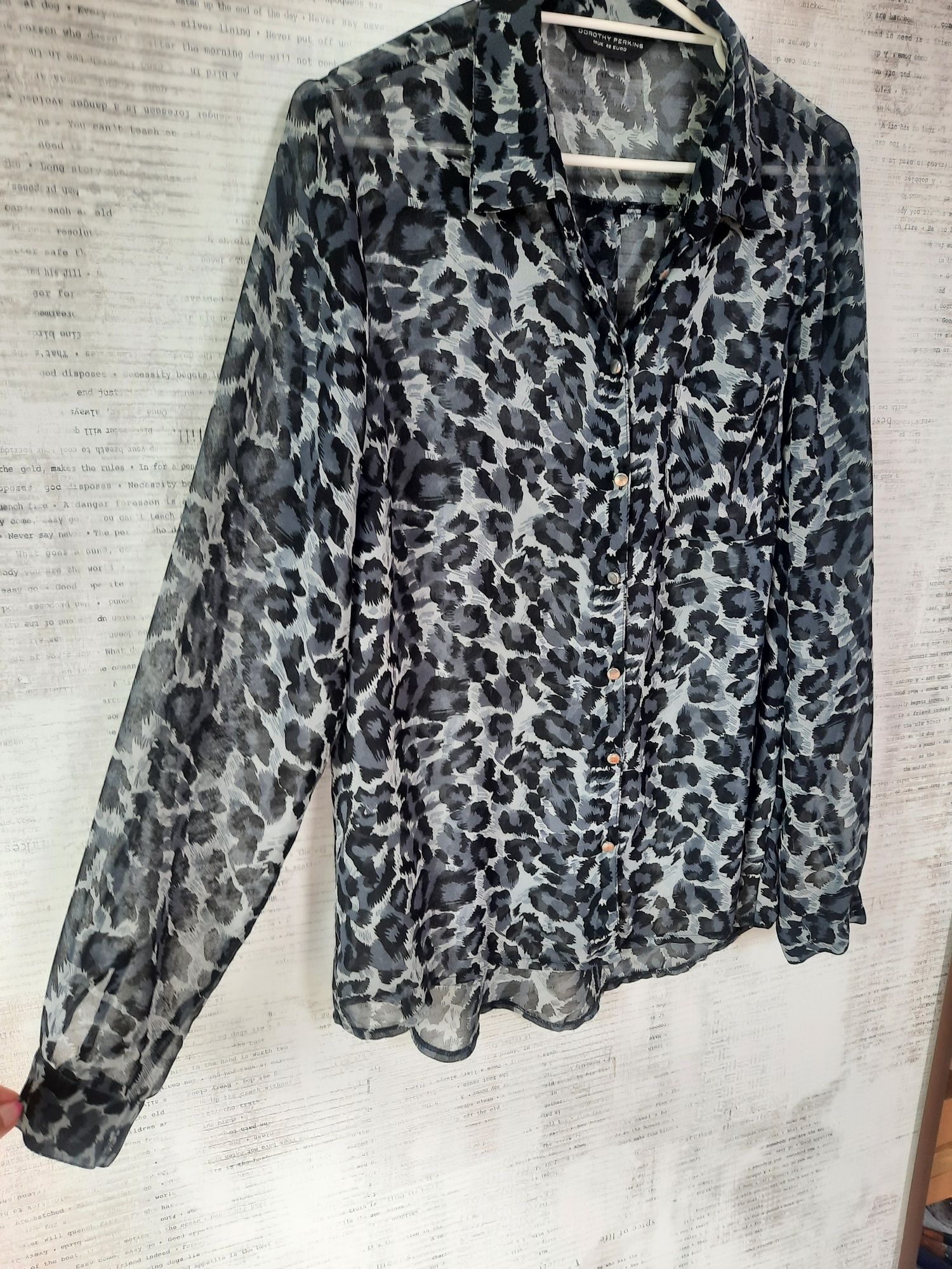 Przeźroczysta koszula Dorothy Perkins w zwierzęcy print