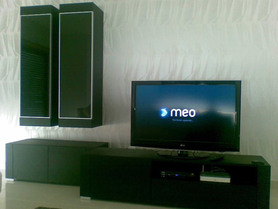 conjunto 4 móveis de TV em wenge