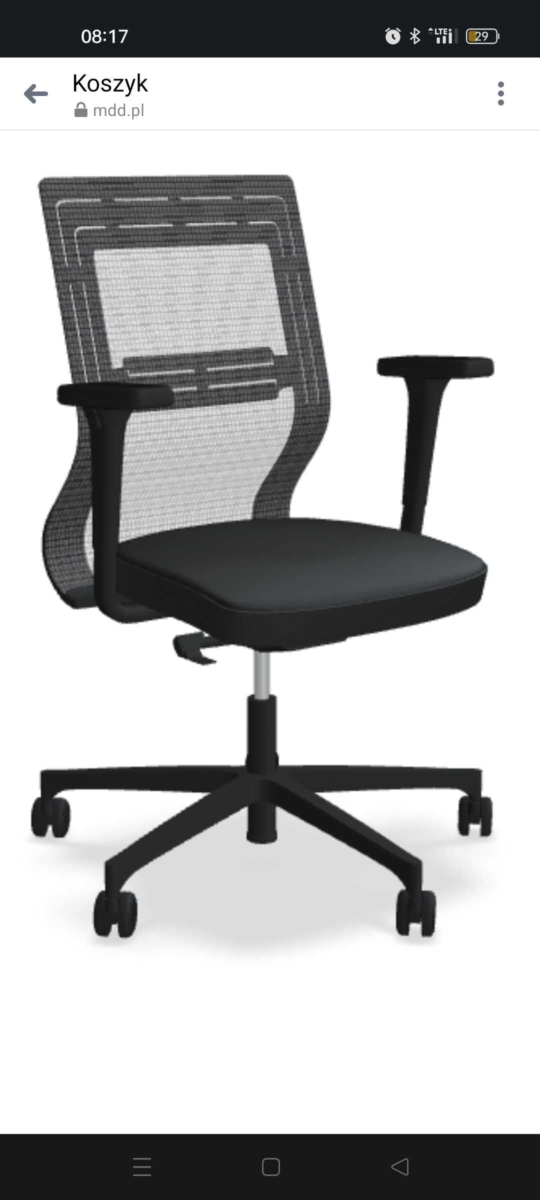 Krzesło biurowe z podłokietnikamk