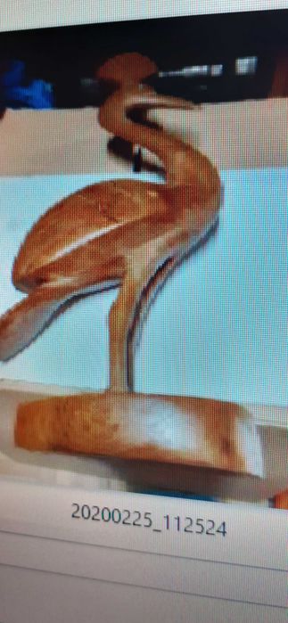 ptak rzezba drewniana