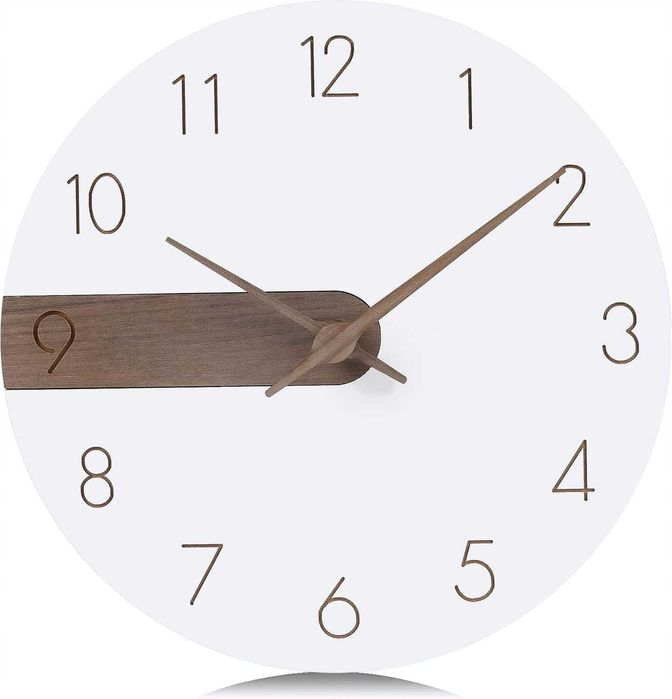 Zegar Ścienny Drewniany 30cm Cichy Lafocuse, Minimalizm #6577