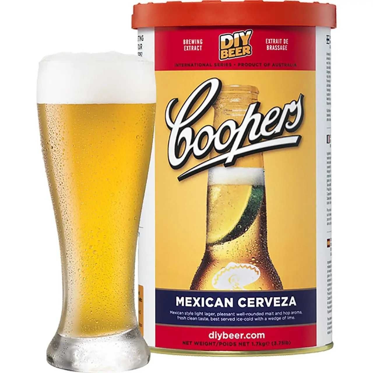 Дріжджі пивні, Концентрат для пиваMEXICAN CERVEZA 1,7 кг, Coopers