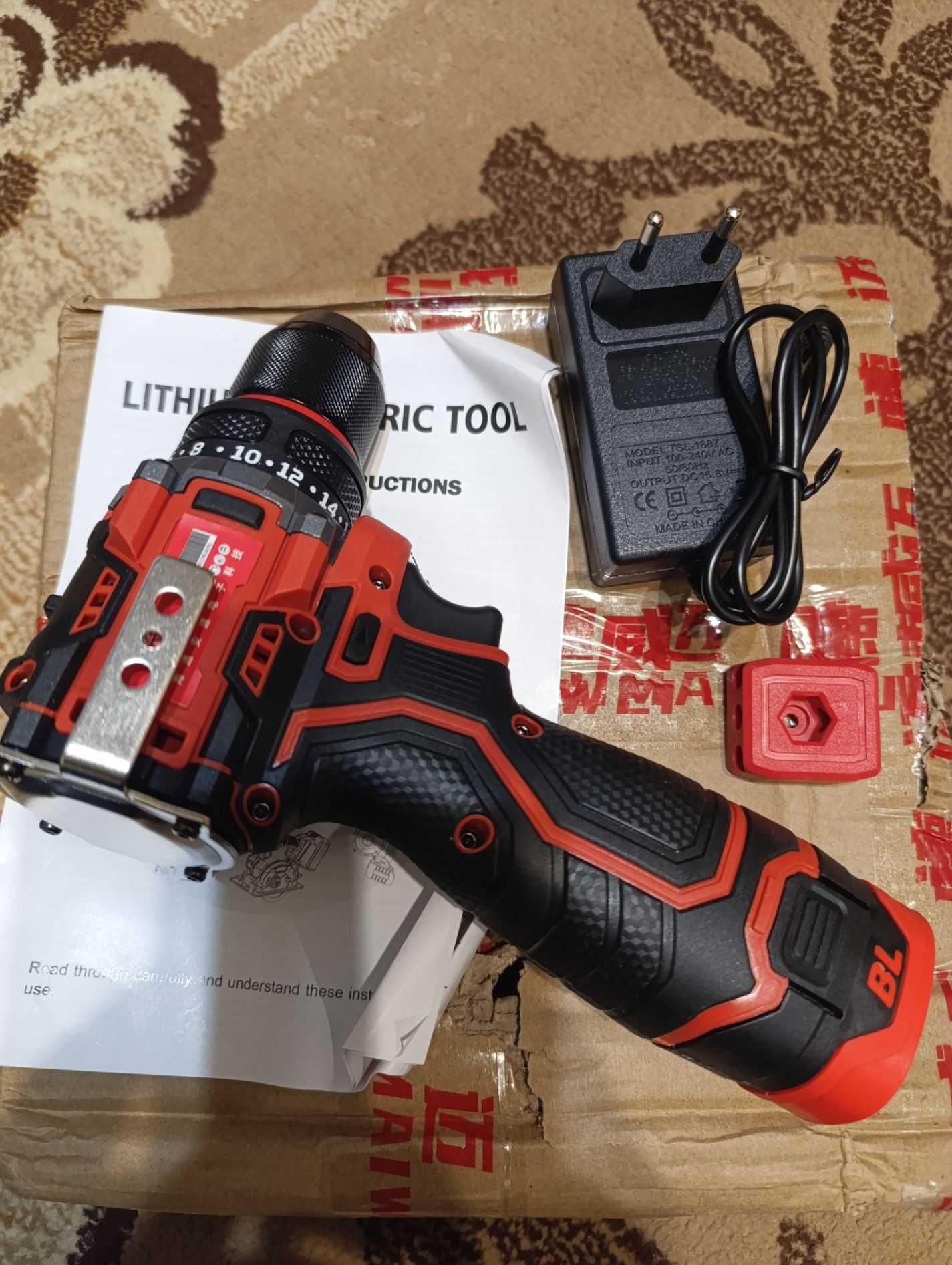 Мощный шуруповёрт дрель Sumaiwei 16.8V  мощный безщёточный мотор