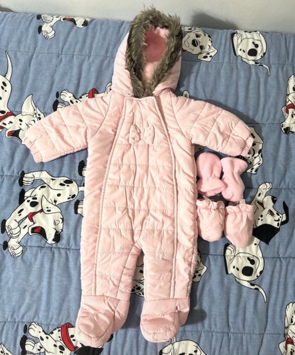 Kispo macacão + Kispo cor de rosa 6/9 meses