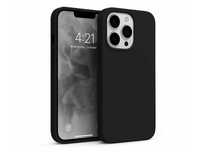 Eleganckie Etui Silicone na iPhone 13 Pro - Klasyczna Czerń