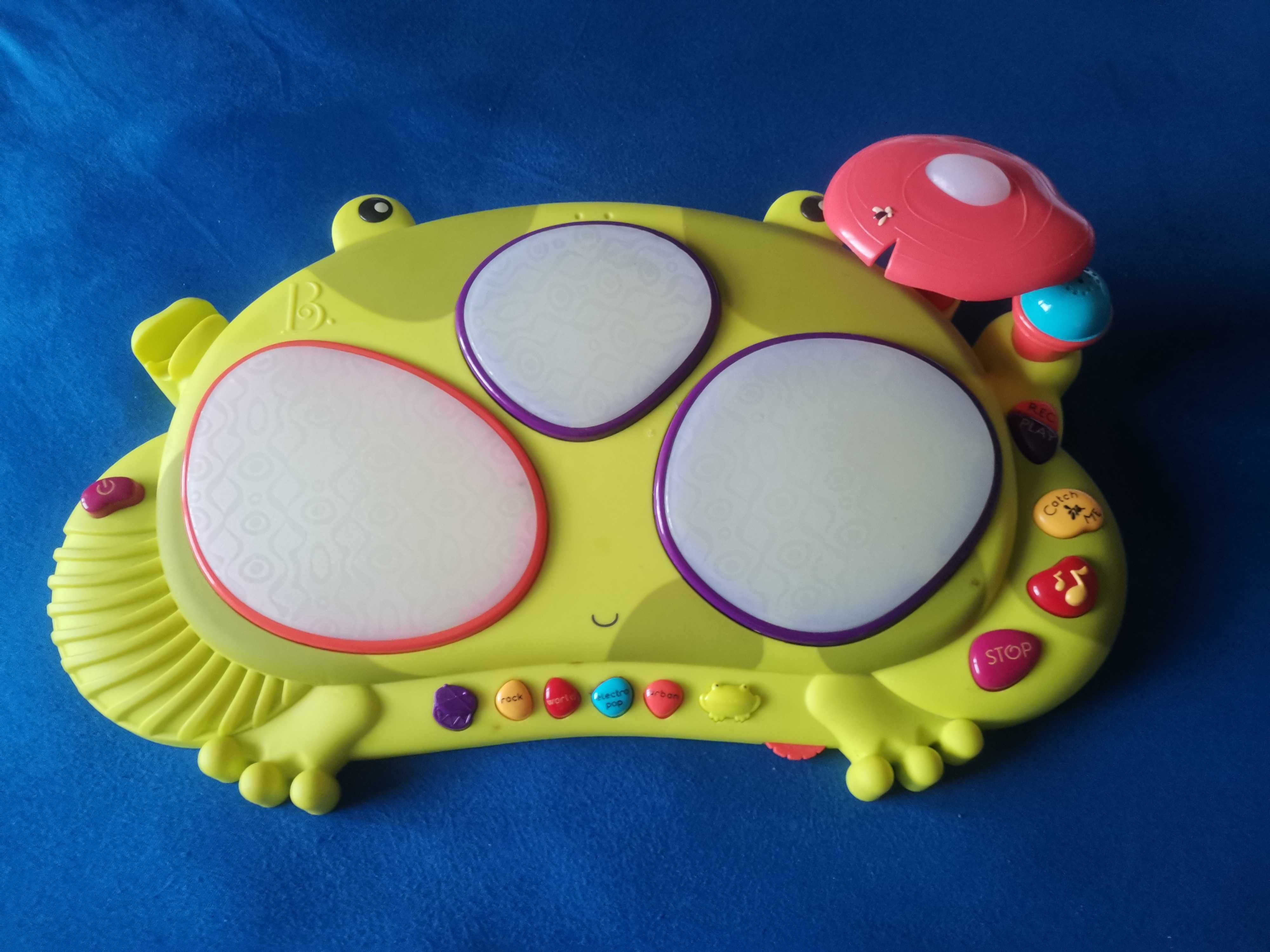Perkusja B.toys dzięki żabky, zabawka interaktywna