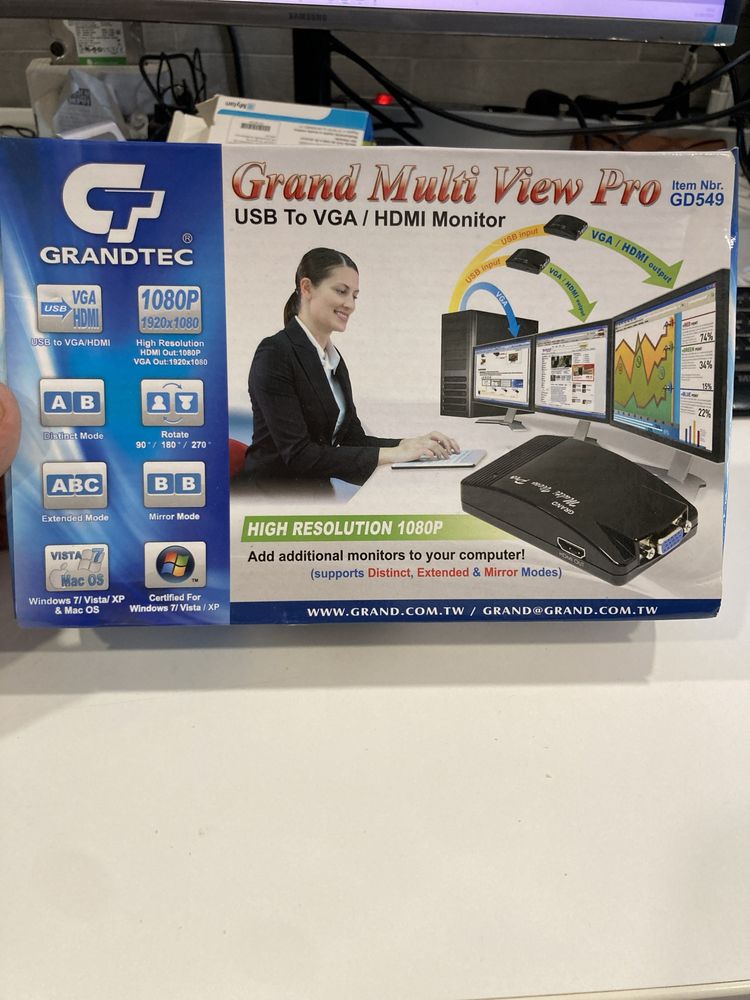 USB to VGA/HDMI Adapter - Grand Multi View Pro