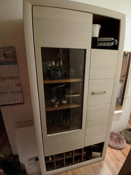 Witryna przeszklona do salonu