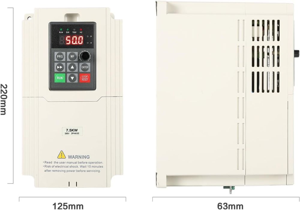 Przetwornica częstotliwości, falownik napędu VFD 380V, 7,5 kW