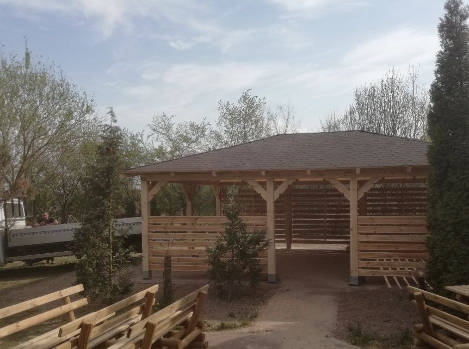 Altany ogrodowe drewniane -NOWY DESIGN - SEZON 2024 WIOSNA-LATO