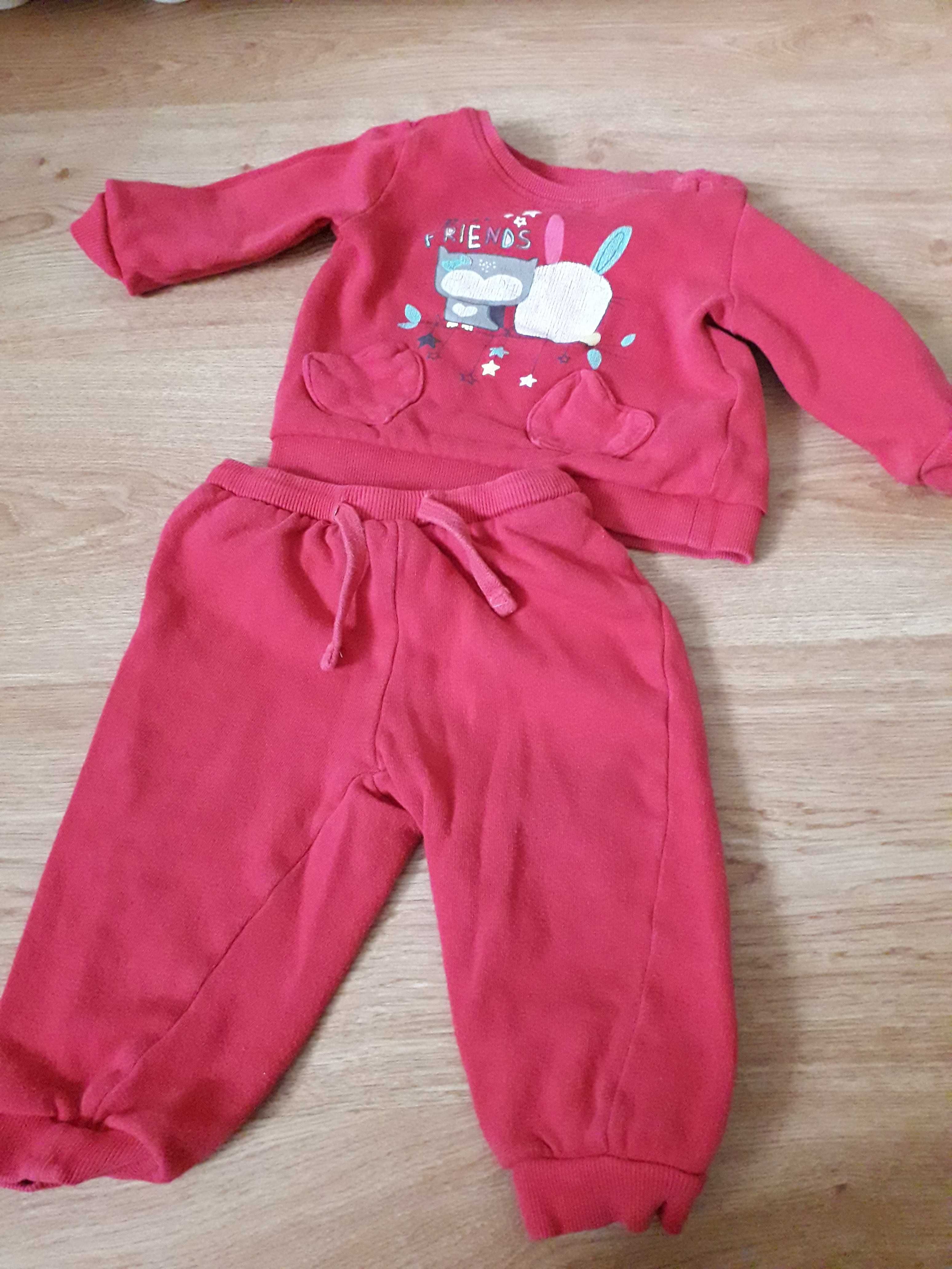 komplet bluza spodnie 80 dres ocieplany na meszku