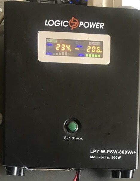 Комплект инвертор / ИБП LogicPower 800VA+ Акумулятор гелевий 100Ah 12V