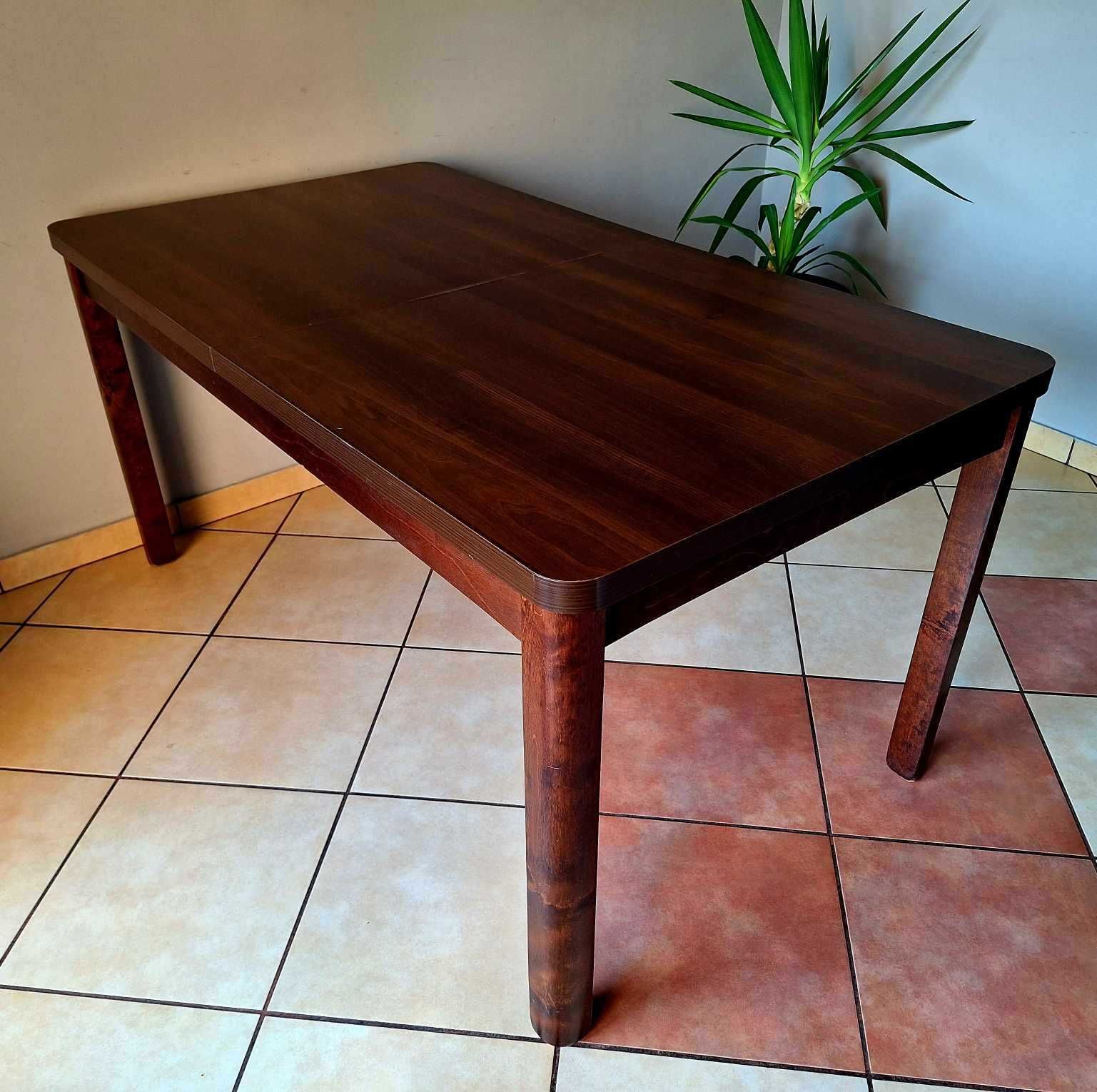 Solidny stół rozkładany do jadalni w dobrym stanie - 88 x 158,5/202 cm