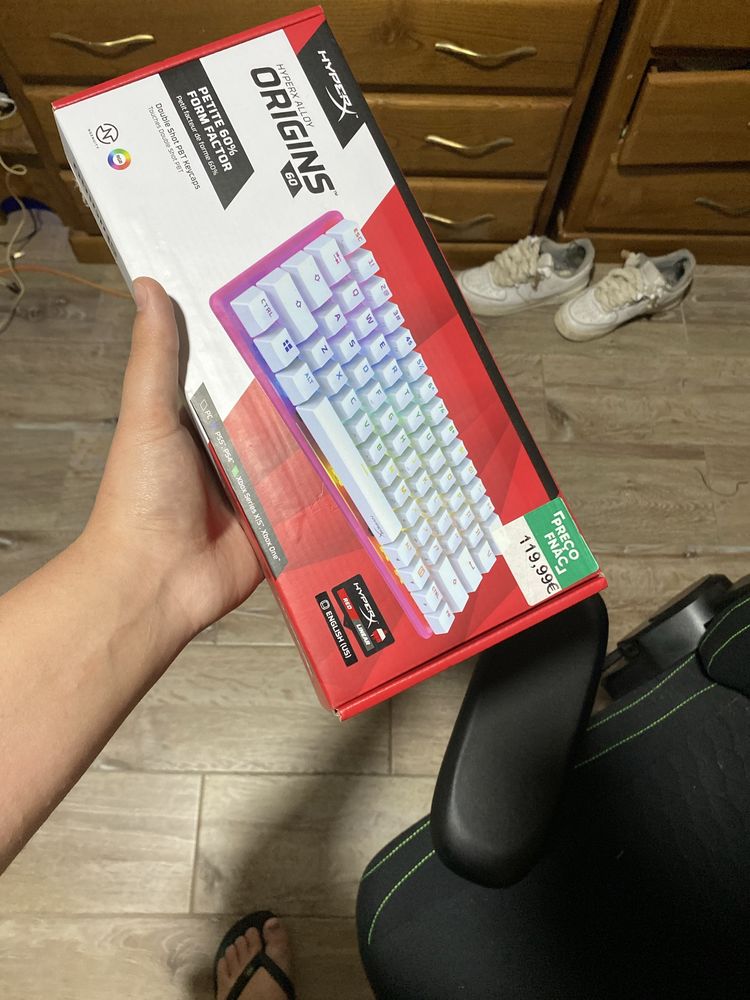 Teclado hyperx alloy origins 60% edicao rara