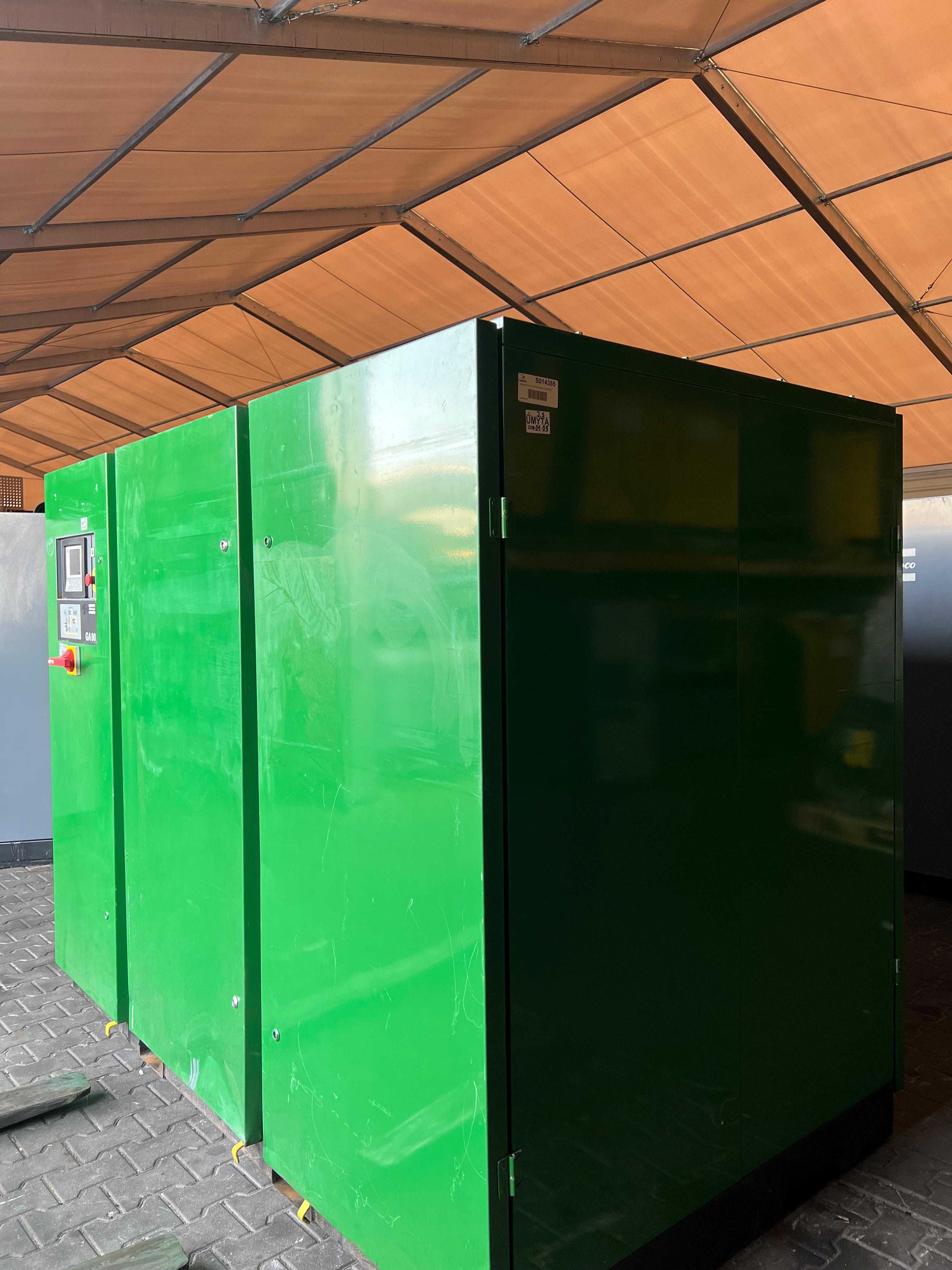 SPRAWNA!!! Sprężarka śrubowa ATLAS COPCO GA90 90kW 14,5m3/min S014355