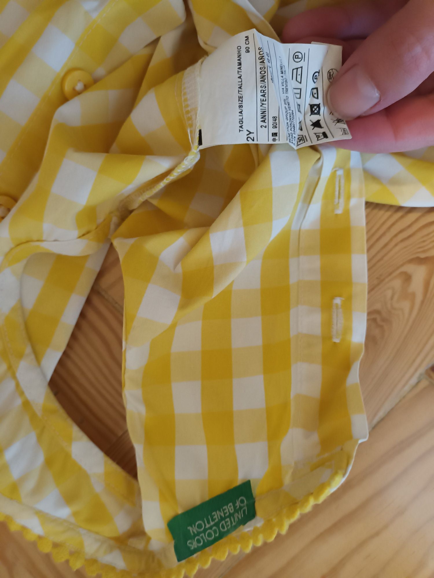 Vestido Benetton amarelo 2a