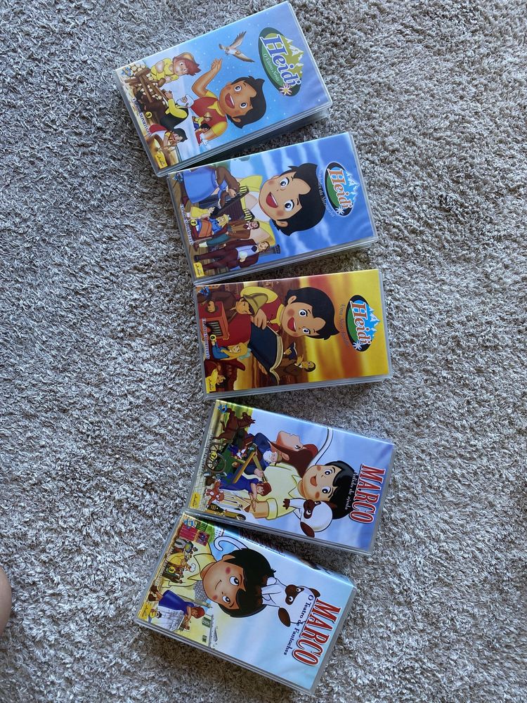 Cassetes VHS Coleção Heidi e Marco