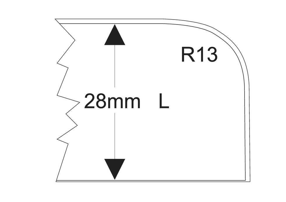 Blat dwustronnie zaokrąglony 90 na wyspę ladę laminowany jasny buk