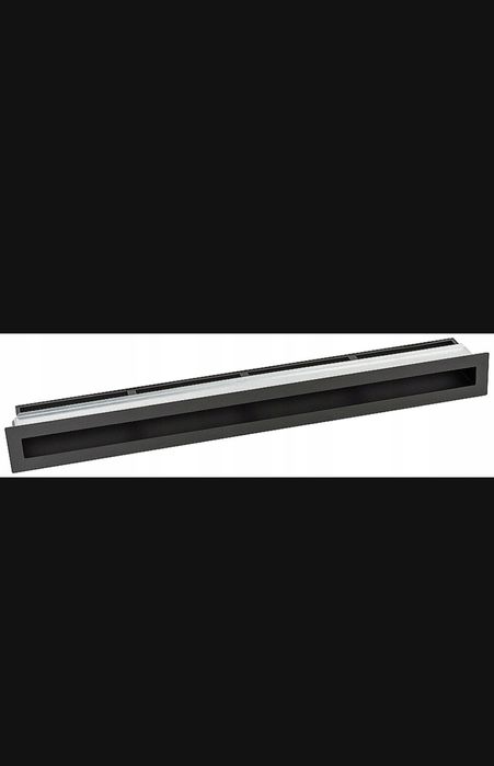 Luft kratka wentylacyjna prosta do kominka 450 x 70 mm czarna