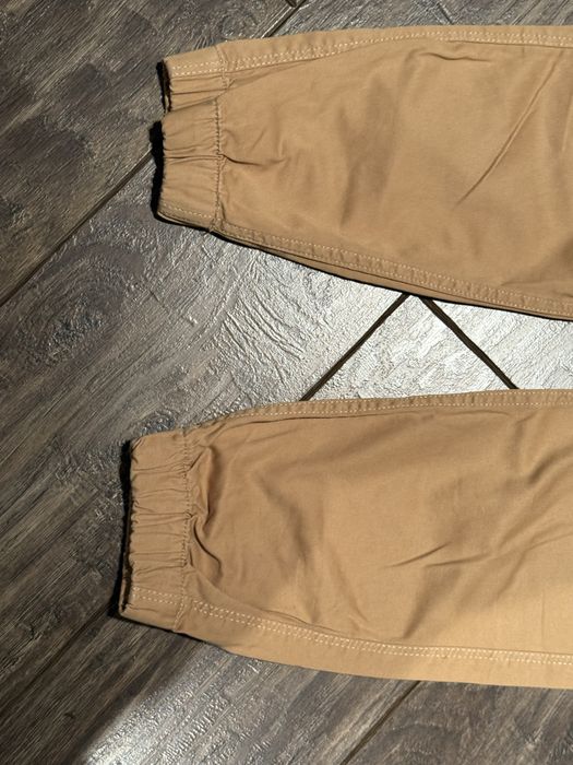Beżowe musztardowe cargo spodnie Bershka streetwear S pants