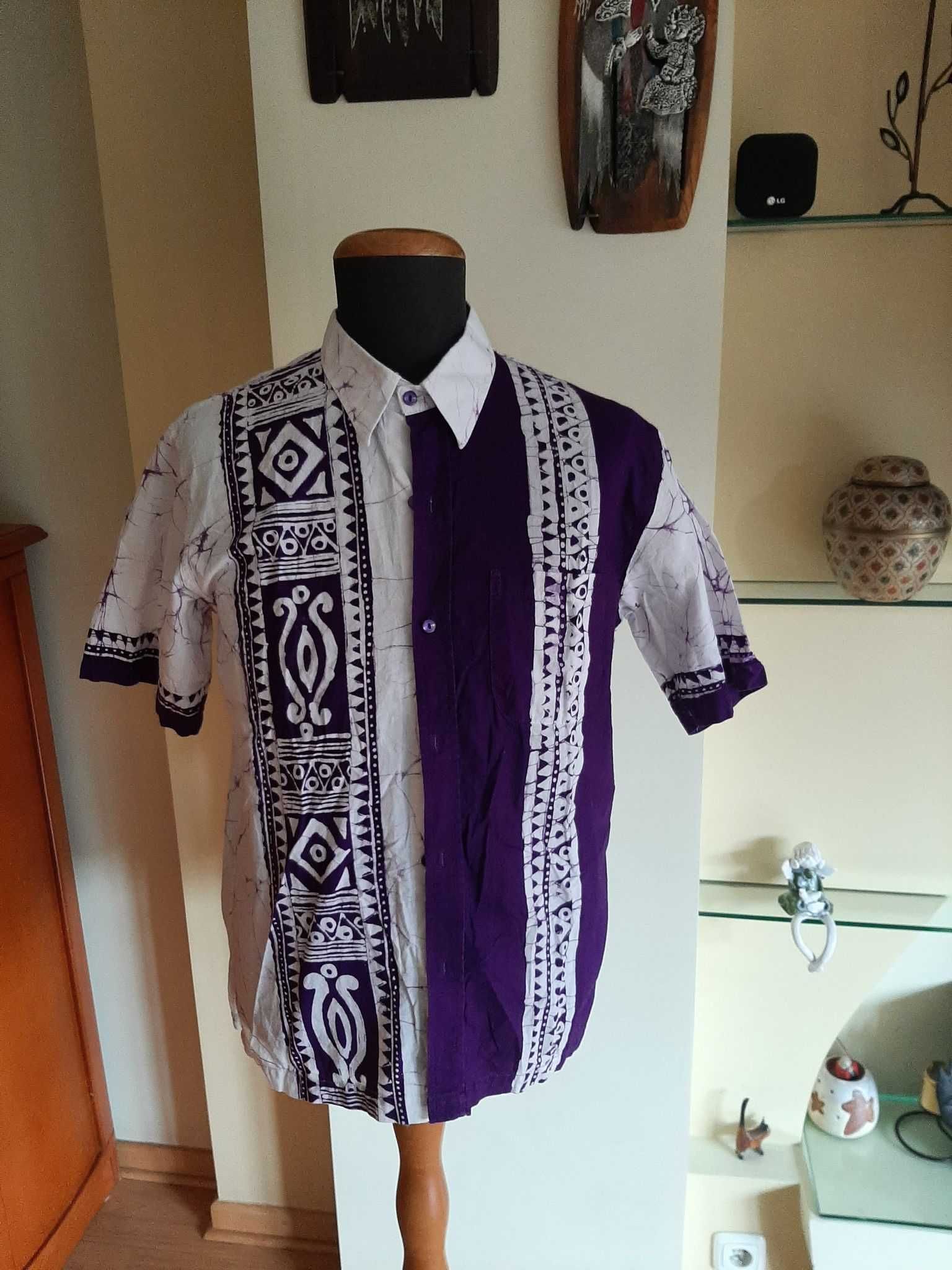 Koszula Hawajska vintage rave ręcznie robiona