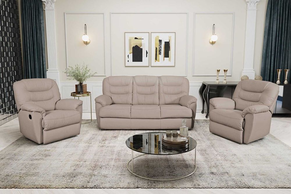 Zestaw Tania II Sofa 3os. i dwa fotele ! Kolory SKÓRA, relaks