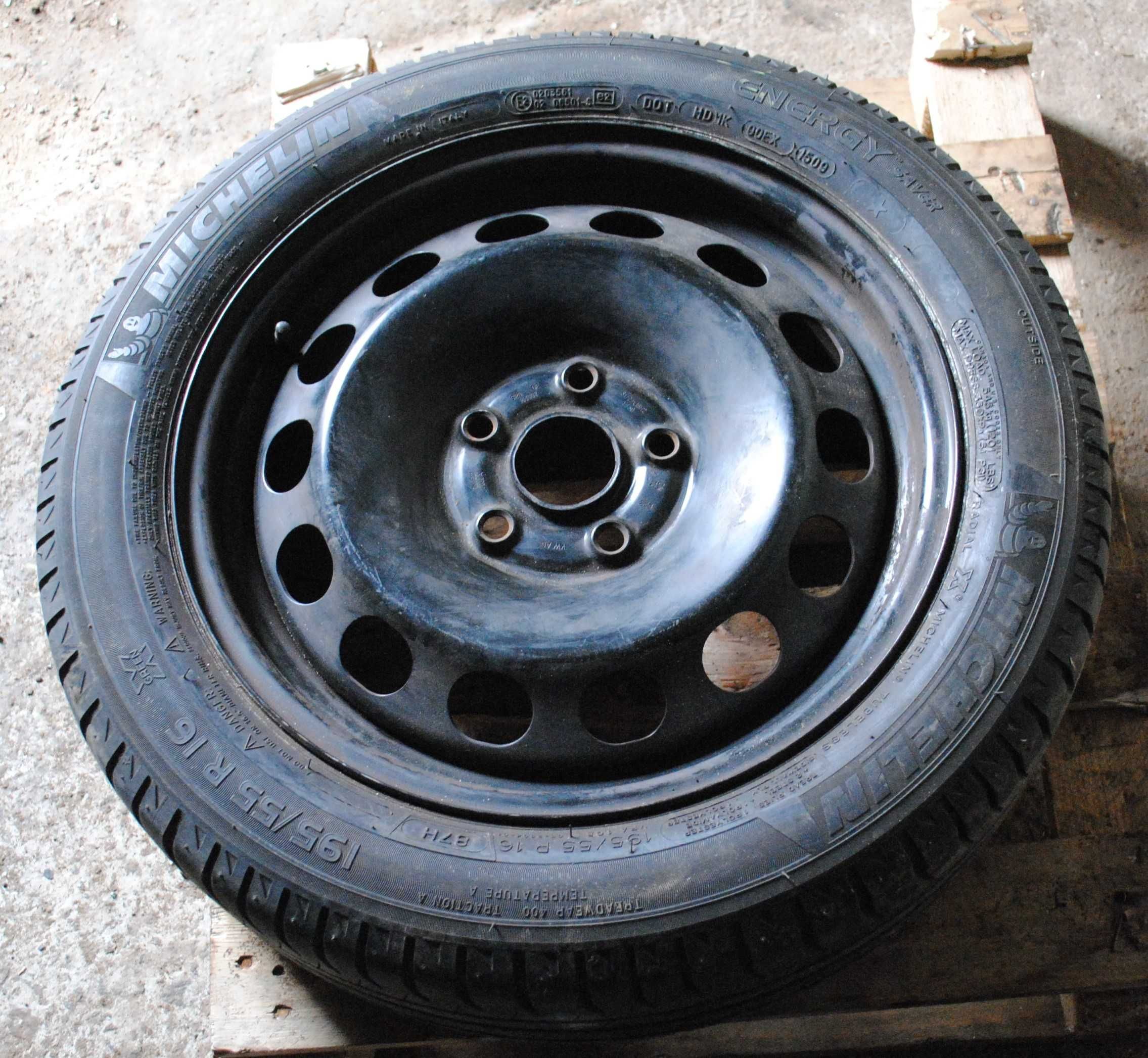 1 шина літо 195/55 r16 Michelin Energy Saver 2009рік 7+ мм+ диск ET50