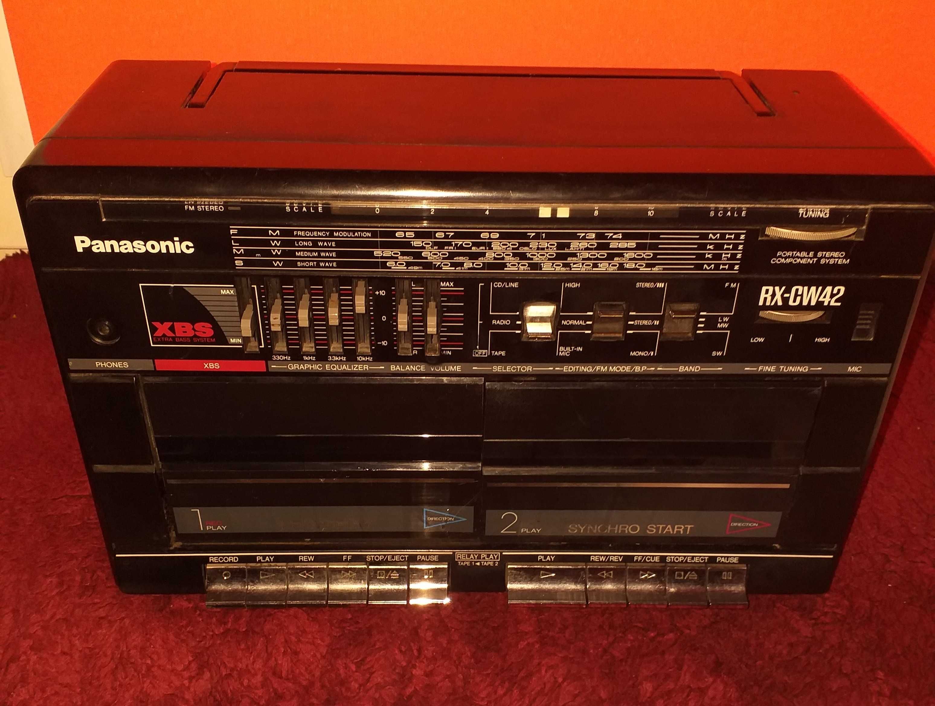 radiomagnetofon panasonic rx-cw42 bez głośników