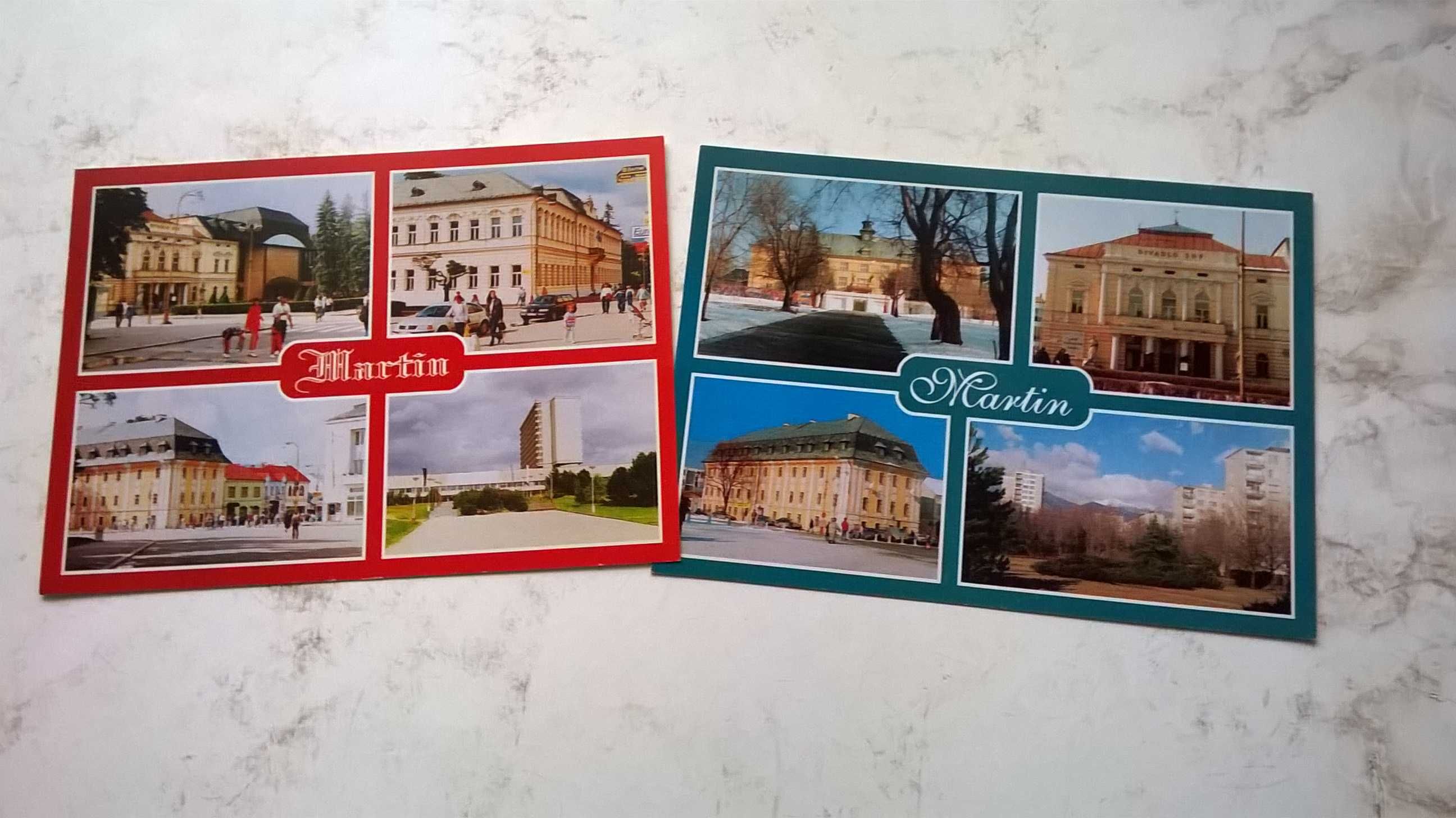 SŁOWACJA: Banska Bystrica: Martin; Trencin - widokówki (pocztówki)