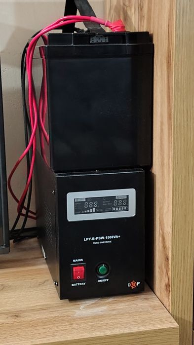 Система резервного живлення - ДБЖ 1кВт, 24V та АКБ 24v 80Ah - 2кВт