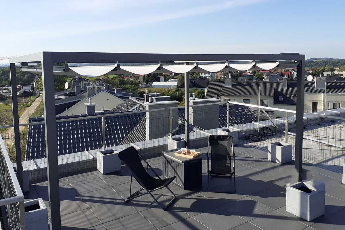 Zadaszenie pergola altana wiata na taras do ogrodu nad basen Dragon