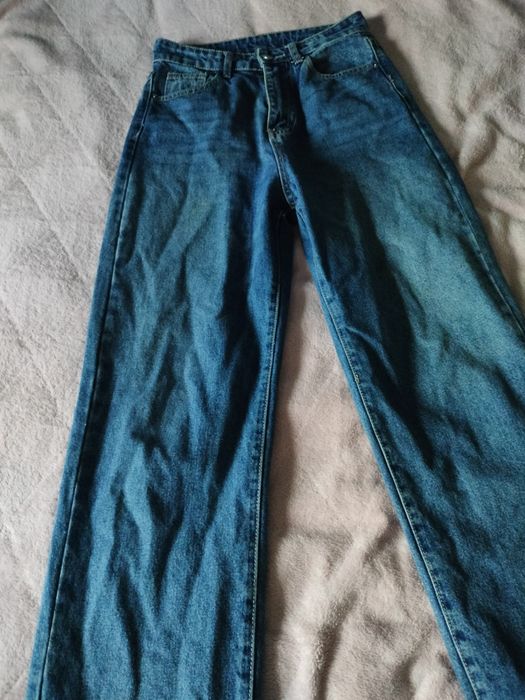 Długie spodnie dżinsowe dżinsy dzwony M