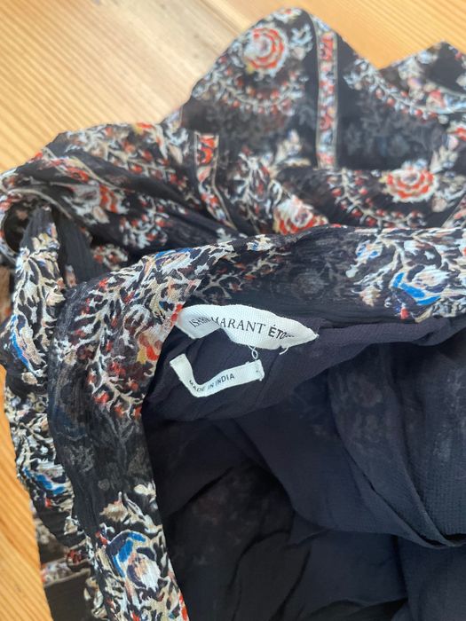 Isabel Marant Etoile spódnica jedwabna silk wzory print jedwab wiązana