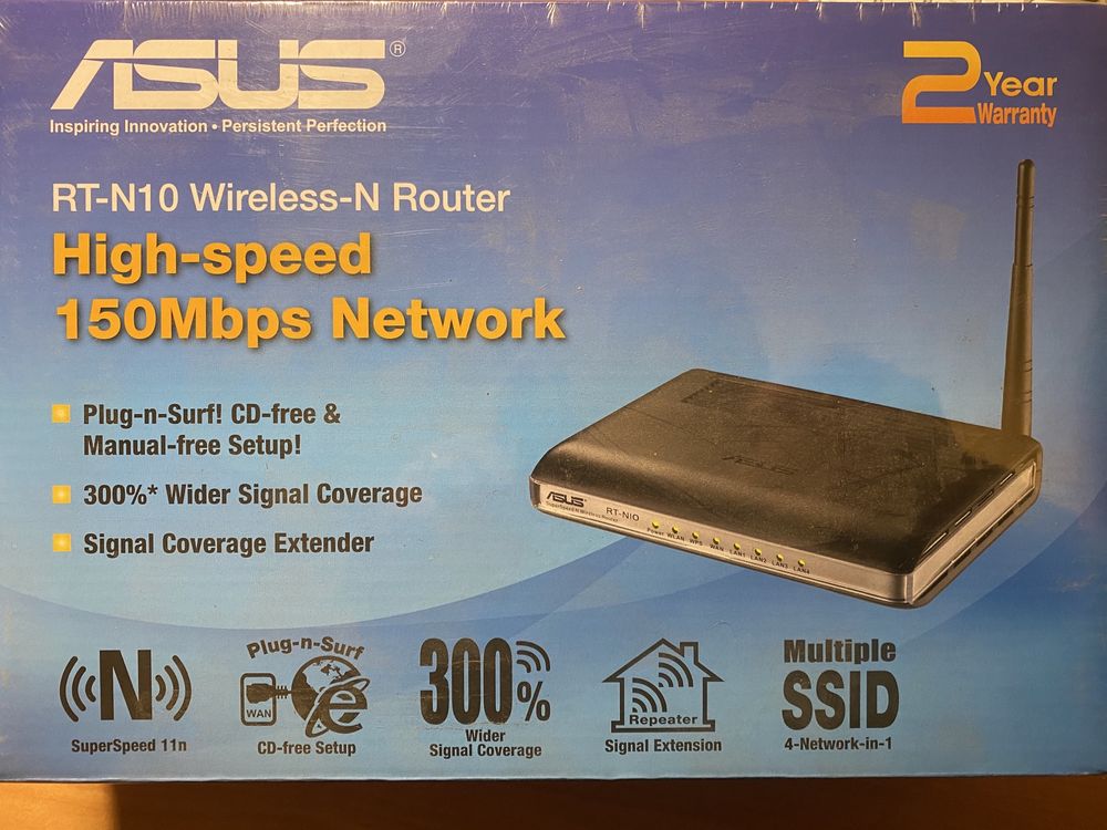 Router Asus RT-N10 150Mbps NOVO