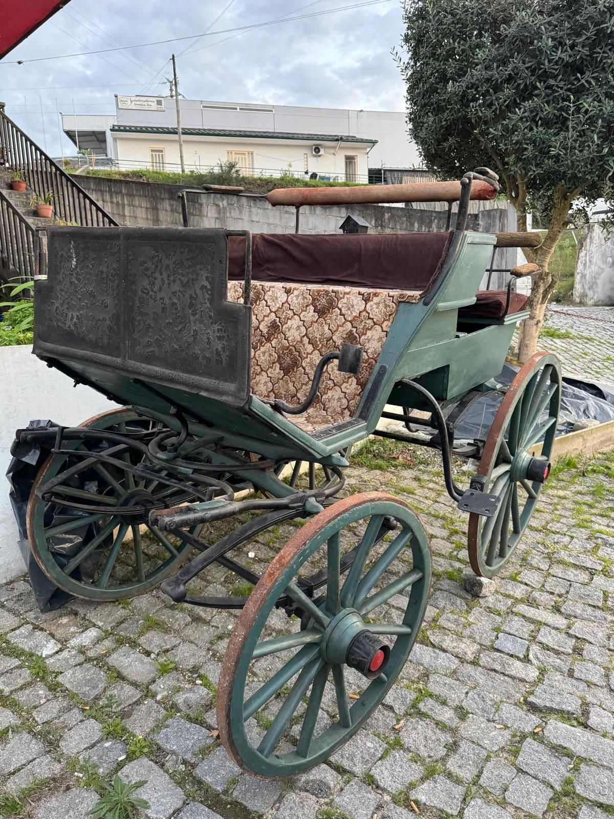 2 Charrete carro vintage Cavalos
