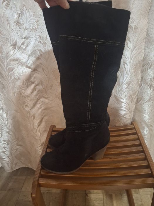 Сапоги зима замш