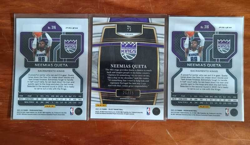 2021-22 Panini Prizm - Green Prizm #316 Neemias Queta (RC)