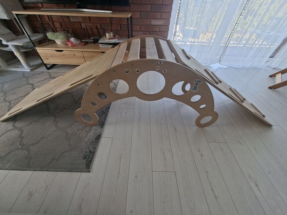 Zjeżdżalnia ze wspinaczka oraz bujak  2w1